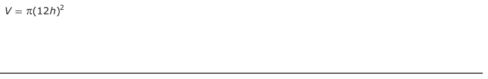 Answer D: V = π(12 h)2