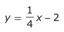 Answer B: y = x1 −− 2 4