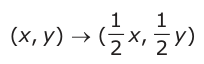 Answer C: (, )xy) → ( x,1 1 y 2 2