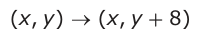 Answer B: (,xy →) xy+ 8) (,