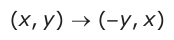 Answer C: (,xy) → (−− yx, )