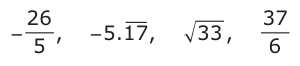 Answer C: −− ,26 − 5.17, 33 , 37 5 − 6