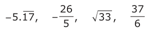 Answer D: −− 5.17, 26−− ,5 33 , 376