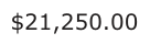 Answer A: $21,250.00