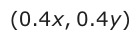 Answer B: (0.4 x, 0.4 y )