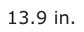 Answer D: 13.9 in.