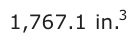 Answer D: 1,767.1 in.3