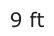 Answer A: 9ft