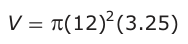 Answer C: V = S(12)2 (3.25)