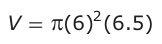 Answer D: V = S(6)2 (6.5)
