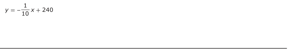 Answer D: y = x1 + 240 10