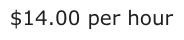 Answer B: $14.00 per hour