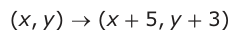 Answer B: (xy, ) o (x + 5, y + 3)