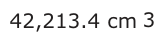 Answer D: 42,213.4 cm 3