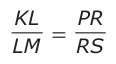 Answer A: KL PR LM = RS
