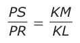 Answer D: PS KM PR = KL