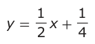 Answer B: y = 12 x + 14
