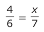 Answer B: 4 x= 6 7