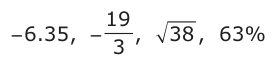 Answer C: − −− 6.35, − ,19 38 , 63% 3