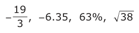 Answer D: − −− ,19 − 6.35, 63%, 38 3