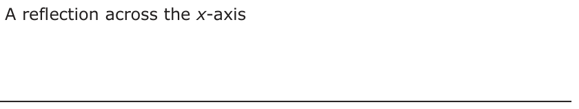 Answer D: A reflection across the x-axis