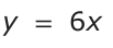 Answer A: y = 6x