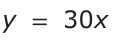 Answer B: y = 30x