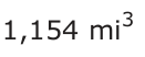 Answer A: 1,154 mi 3